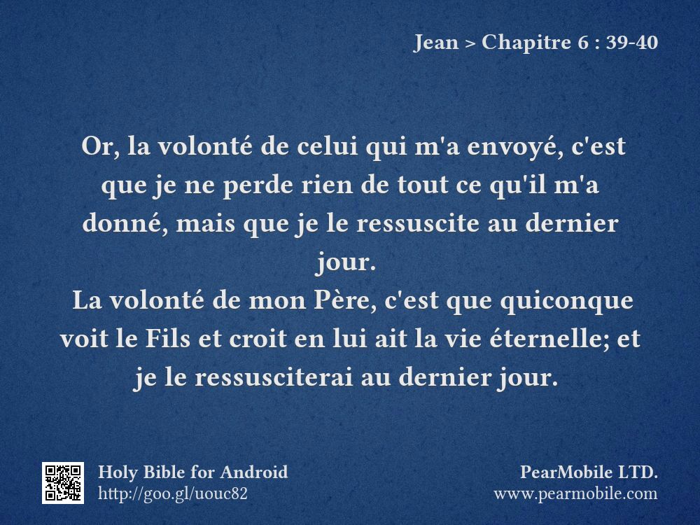 Jean, Chapitre 6:39-40